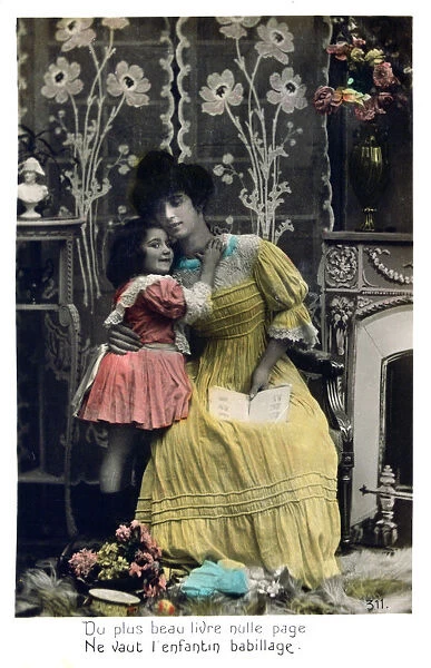 The more beautiful book, French Postcard, c1900
