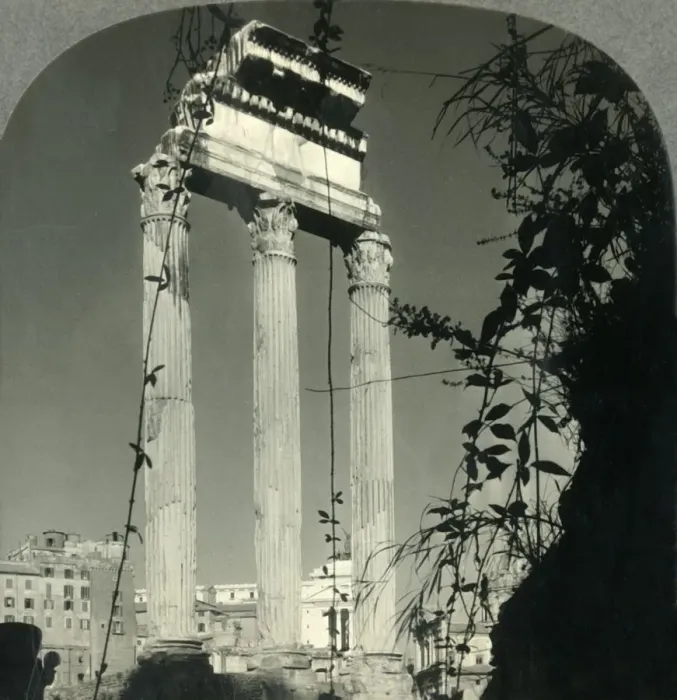 Framed Print : The Beautiful Columns of the Temple of Castor and Pollux, the Forum, Rome, Italy, c1930s Framed Print : The Beautiful Columns of the Temple of Castor and Pollux, the Forum, Rome, Italy, c1930s