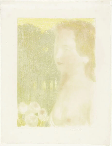 She was More Beautiful Than Dreams, plate seven from Love, 1898, published 1899. Creator: Maurice Denis
