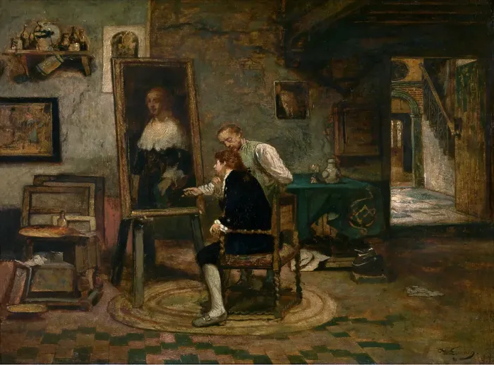 Framed Print : The Beautiful Portrait, c1840-1890. Creator: Willem Linnig I
