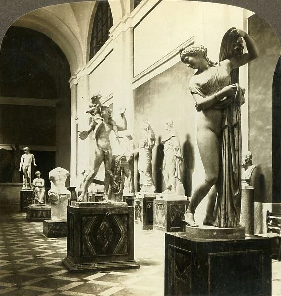 Beautiful Venus of Gallipede, gallery of ancient statues Museum, Naples, Italy, c1909