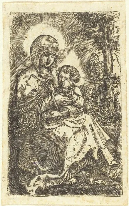 Framed Print : The Beautiful Virgin of Ratisbon in a Landscape, c. 1519 / 1520. Creator: Albrecht Altdorfer. The Beautiful Virgin of Ratisbon in a Landscape, c. 1519 / 1520. Creator: Albrecht Altdorfer Framed Print : The Beautiful Virgin of Ratisbon in a Landscape, c. 1519 / 1520. Creator: Albrecht Altdorfer. The Beautiful Virgin of Ratisbon in a Landscape, c. 1519 / 1520. Creator: Albrecht Altdorfer