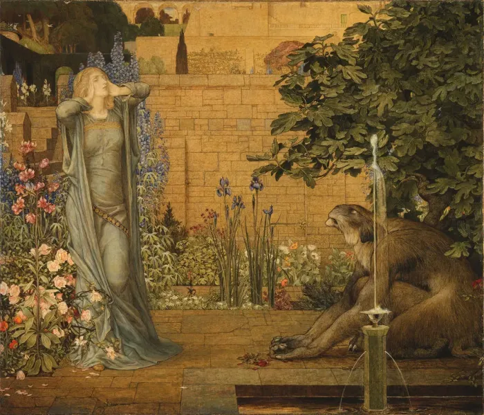 Framed Print : Beauty and the Beast, 1904. Creator: John Dickson Batten Framed Print : Beauty and the Beast, 1904. Creator: John Dickson Batten