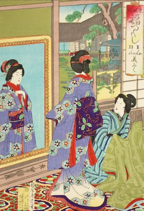 Framed Print : Beauty, between c1887 and c1890. Creator: Chikanobu Yoshu Framed Print : Beauty, between c1887 and c1890. Creator: Chikanobu Yoshu