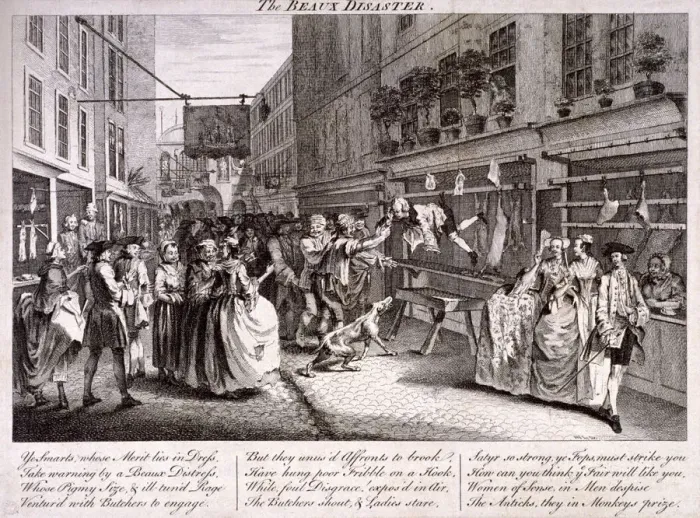 Framed Print : The beaux disaster, 1747. Artist: John June Framed Print : The beaux disaster, 1747. Artist: John June