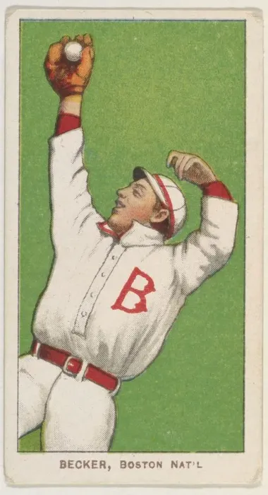 Framed Print : Becker, Boston, National League, from the White Border series (T206) for the American T Framed Print : Becker, Boston, National League, from the White Border series (T206) for the American T