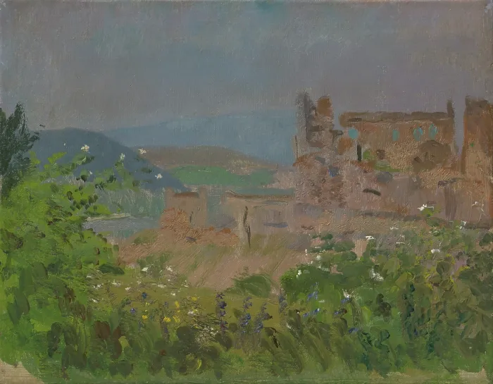Framed Print : Beckov Castle, 1880-1885. Creator: Ladislav Mednyanszky Framed Print : Beckov Castle, 1880-1885. Creator: Ladislav Mednyanszky