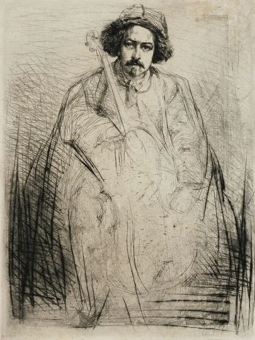 Framed Print : Becquet, 1859. Creator: James Abbott McNeill Whistler Framed Print : Becquet, 1859. Creator: James Abbott McNeill Whistler