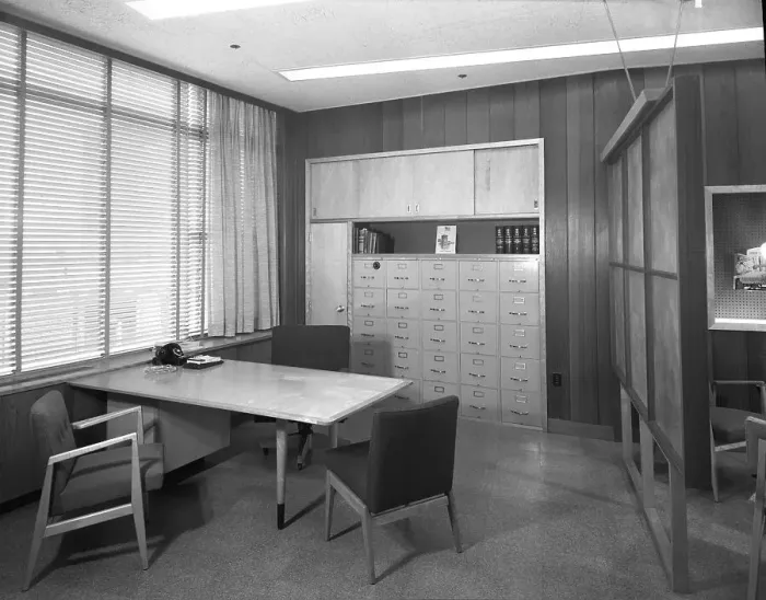 Framed Print : Becton Dickinson, Rutherford, New Jersey, 1955. Creator: Gottscho-Schleisner, Inc Framed Print : Becton Dickinson, Rutherford, New Jersey, 1955. Creator: Gottscho-Schleisner, Inc