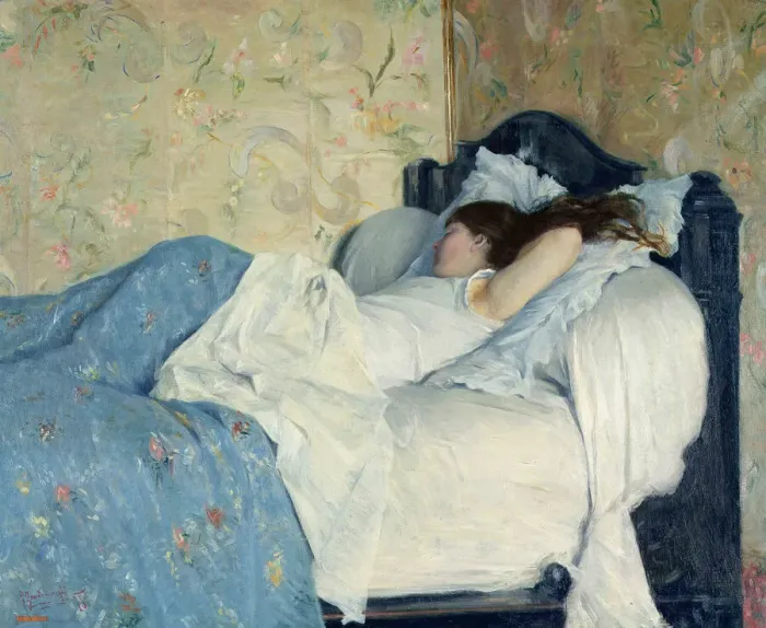 Framed Print : In bed, 1878. Creator: Zandomeneghi, Federico (1841-1917) Framed Print : In bed, 1878. Creator: Zandomeneghi, Federico (1841-1917)