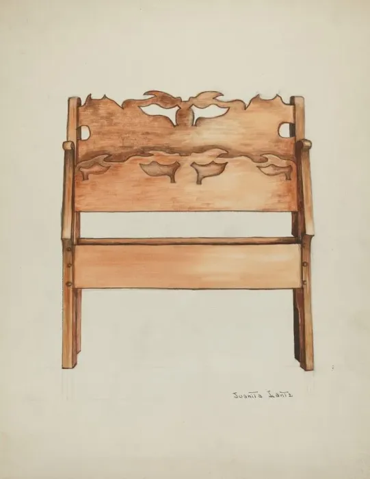 Framed Print : Bed, 1935  /  1942. Creator: Juanita Lantz