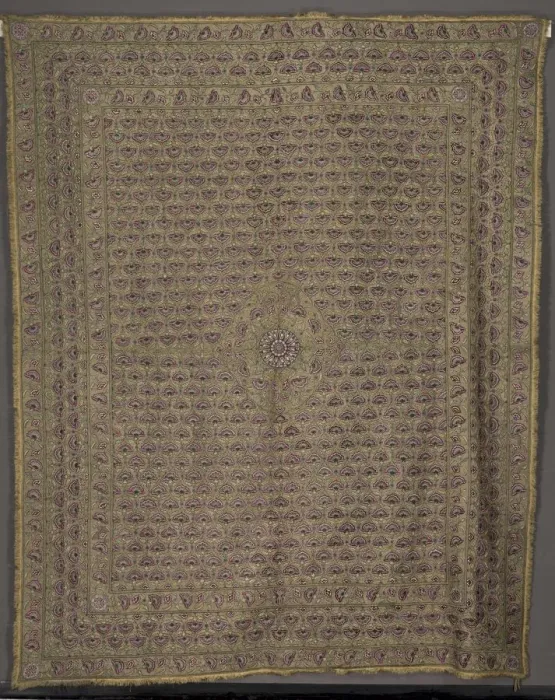 Framed Print : Bed Cover (?), 1800s. Creator: Unknown Framed Print : Bed Cover (?), 1800s. Creator: Unknown