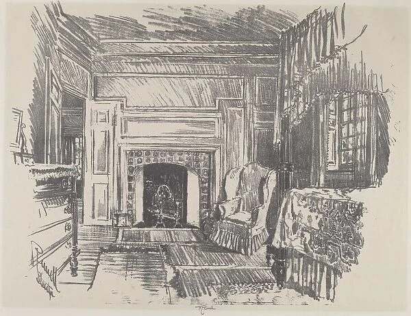 Bed Room, Stenton, 1912. Creator: Joseph Pennell