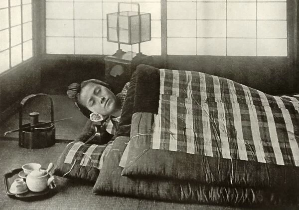 Bed-Time in Japan, 1910. Creator: Herbert Ponting