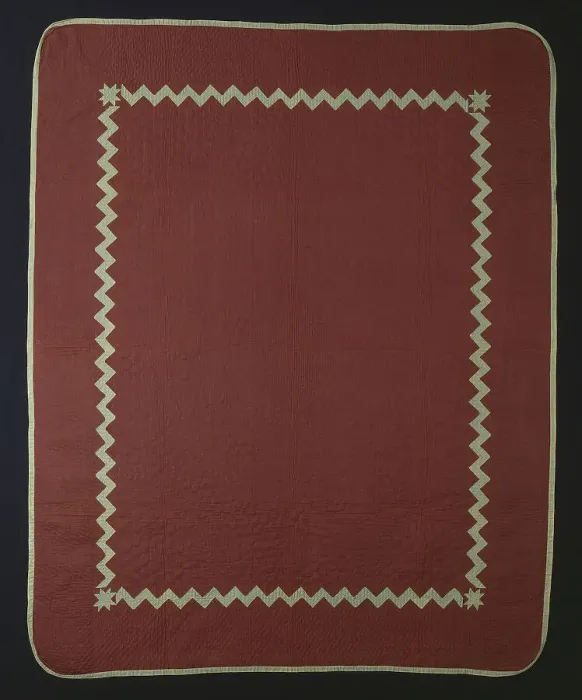 Framed Print : Bedcover (Amish Plain Quilt), Ohio, c. 1890. Creator: Unknown Framed Print : Bedcover (Amish Plain Quilt), Ohio, c. 1890. Creator: Unknown