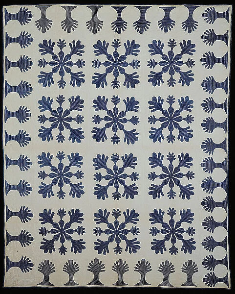 Bedcover (Bride's Quilt), United States, 1861. Creator: Unknown