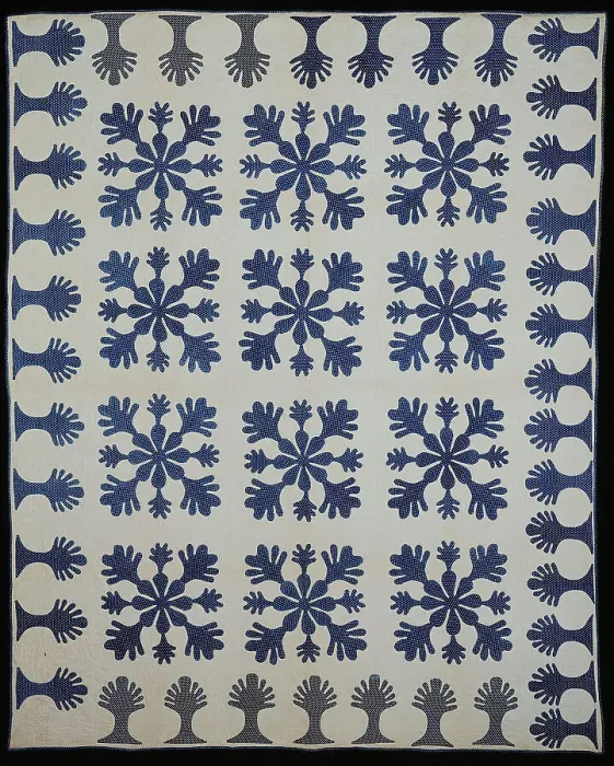 Framed Print : Bedcover (Bride's Quilt), United States, 1861. Creator: Unknown Framed Print : Bedcover (Bride's Quilt), United States, 1861. Creator: Unknown