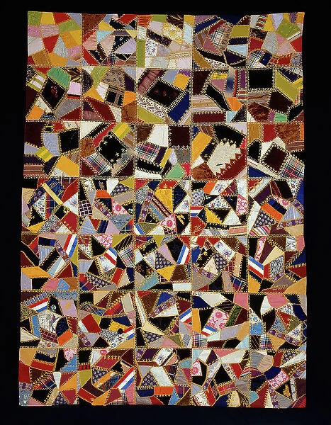 Bedcover (Crazy Quilt), United States, 1875 / 80. Creator: Unknown
