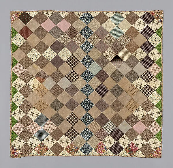 Bedcover (Crib Quilt), United States, 1875 / 1900. Creator: Unknown