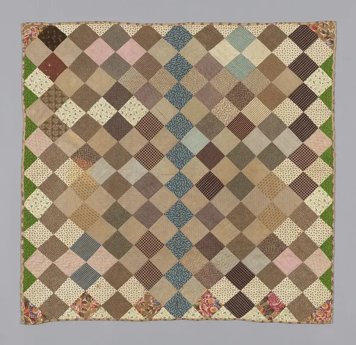 Framed Print : Bedcover (Crib Quilt), United States, 1875 / 1900. Creator: Unknown Framed Print : Bedcover (Crib Quilt), United States, 1875 / 1900. Creator: Unknown