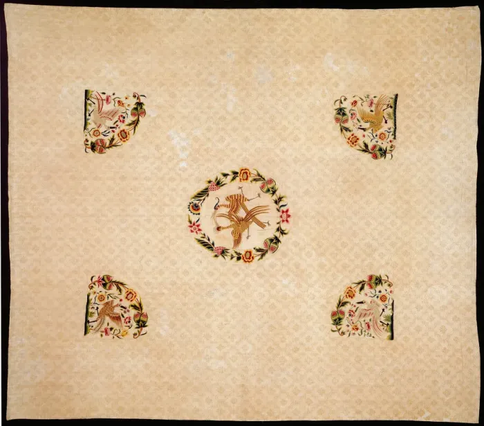 Framed Print : Bedcover, England, c. 1720. Creator: Unknown Framed Print : Bedcover, England, c. 1720. Creator: Unknown