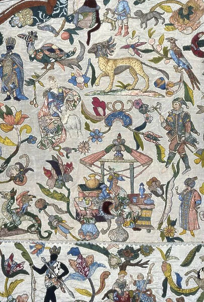 Bedcover, Europe, 1701  /  25. Creator: Unknown