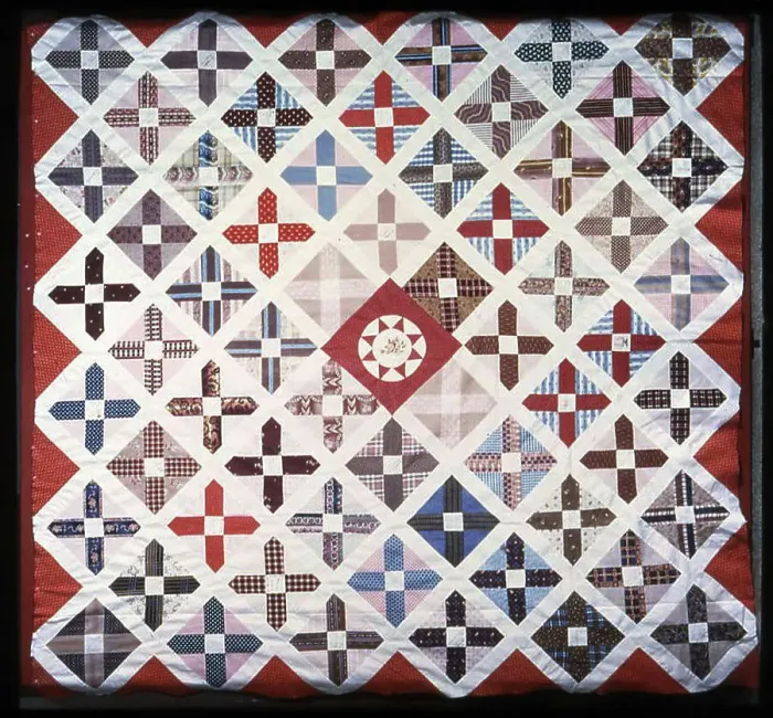 Framed Print : Bedcover (Friendship Quilt) (Unfinished), United States, 1848. Creator: Unknown Framed Print : Bedcover (Friendship Quilt) (Unfinished), United States, 1848. Creator: Unknown