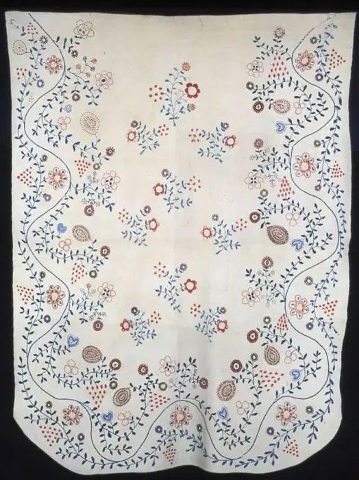 Framed Print : Bedcover, New York, 1775 / 1800. Creator: Unknown Framed Print : Bedcover, New York, 1775 / 1800. Creator: Unknown