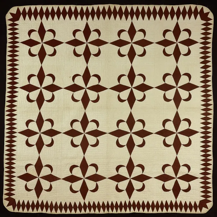 Framed Print : Bedcover ('Star and Crescent Quilt), United States, early 19th century. Creator: Unknown. Bedcover ('Star and Crescent Quilt), United States, early 19th century. Creator: Unknown Framed Print : Bedcover ('Star and Crescent Quilt), United States, early 19th century. Creator: Unknown. Bedcover ('Star and Crescent Quilt), United States, early 19th century. Creator: Unknown