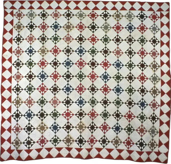 Framed Print : Bedcover (Star Pattern), United States, c. 1870 / 80. Creator: Unknown