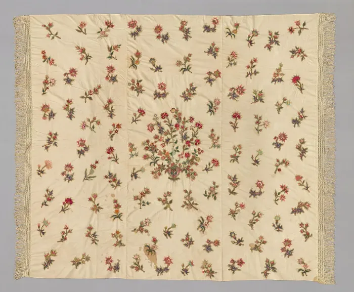 Framed Print : Bedcover, United States, 1801 / 25. Creator: Unknown Framed Print : Bedcover, United States, 1801 / 25. Creator: Unknown