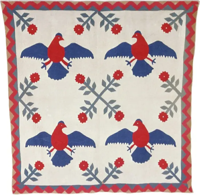 Framed Print : Bedcover, United States, 1850 / 1900. Creator: Unknown Framed Print : Bedcover, United States, 1850 / 1900. Creator: Unknown