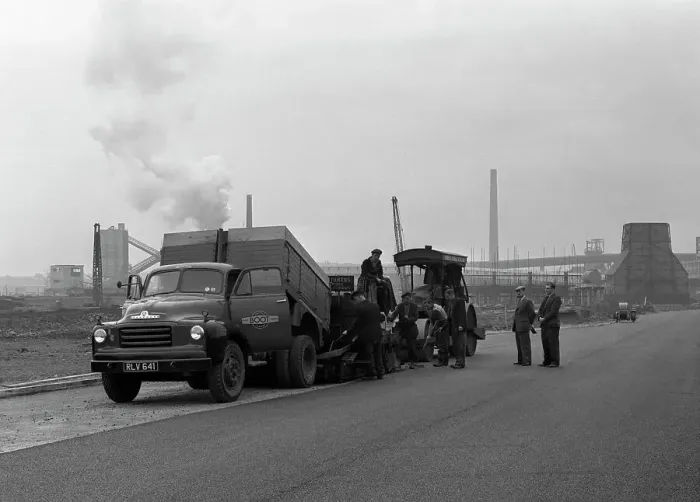 Framed Print : A Bedford A3S tipper on the site of Manvers coal prep plant, South Yorkshire, 1955 Framed Print : A Bedford A3S tipper on the site of Manvers coal prep plant, South Yorkshire, 1955