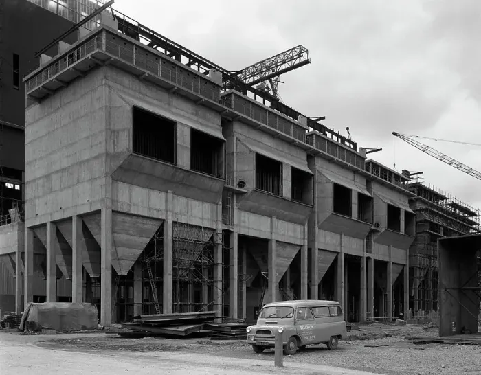 Framed Print : Bedford CA Minibus parked on a building site in West Burton, Nottinghamshire, 1964 Framed Print : Bedford CA Minibus parked on a building site in West Burton, Nottinghamshire, 1964