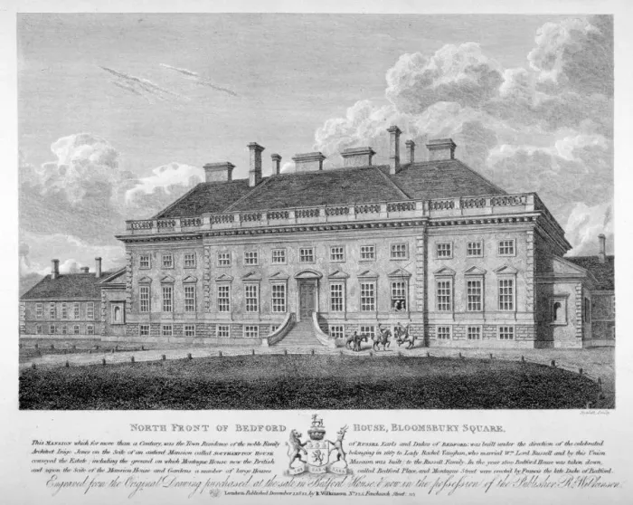 Framed Print : Bedford House, Bloomsbury Square, Bloomsbury, London, 1822. Artist: Bartholomew Howlett Framed Print : Bedford House, Bloomsbury Square, Bloomsbury, London, 1822. Artist: Bartholomew Howlett