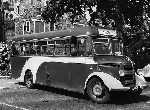 Bedford OB bus in Guernsey late 1940 s. Creator: Unknown
