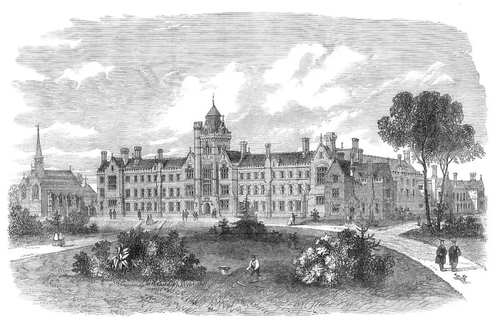 Framed Print : The Bedfordshire Middle-Class College, 1870. Creator: Unknown Framed Print : The Bedfordshire Middle-Class College, 1870. Creator: Unknown