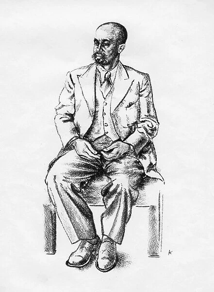 Bedjironde Tecle Hawariate, Ethiopian statesman, 1935. Artist: Edmond Xavier Kapp