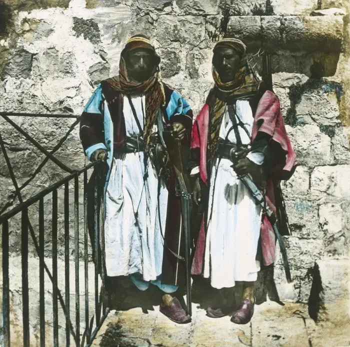 Framed Print : Bedouin Chiefs, Jericho, c1910s. Creator: Unknown Framed Print : Bedouin Chiefs, Jericho, c1910s. Creator: Unknown