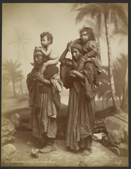 Framed Print : Bedouines portant leurs enfants, 1867-1870. Creator: Felix Bonfils Framed Print : Bedouines portant leurs enfants, 1867-1870. Creator: Felix Bonfils