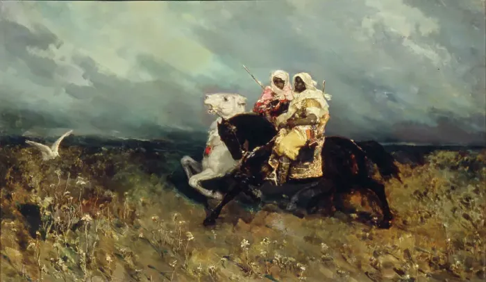 Framed Print : Bedouins. Artist: Kotarbinsky, Vasilii (Wilhelm) Alexandrovich (1849-1921) Framed Print : Bedouins. Artist: Kotarbinsky, Vasilii (Wilhelm) Alexandrovich (1849-1921)