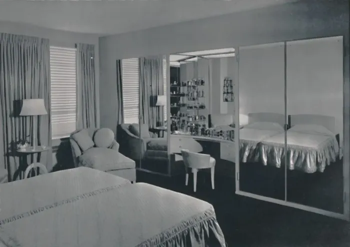 Framed Print : Bedroom designed by James F. Eppenstein, Chicago, 1942 Framed Print : Bedroom designed by James F. Eppenstein, Chicago, 1942