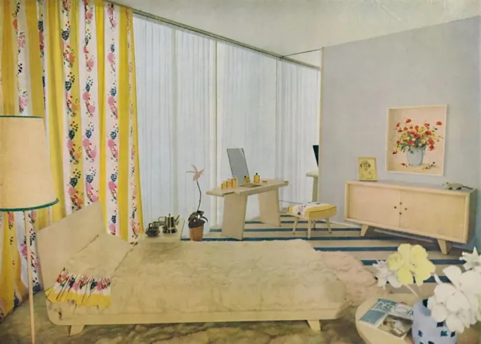 Framed Print : Bedroom Designed by Suzanne Guiguichon, 1939 Framed Print : Bedroom Designed by Suzanne Guiguichon, 1939