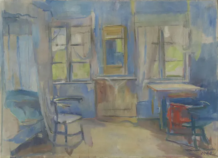 Framed Print : Bedroom, Einabu in Folldal, 1920. Creator: Harriet Backer Framed Print : Bedroom, Einabu in Folldal, 1920. Creator: Harriet Backer