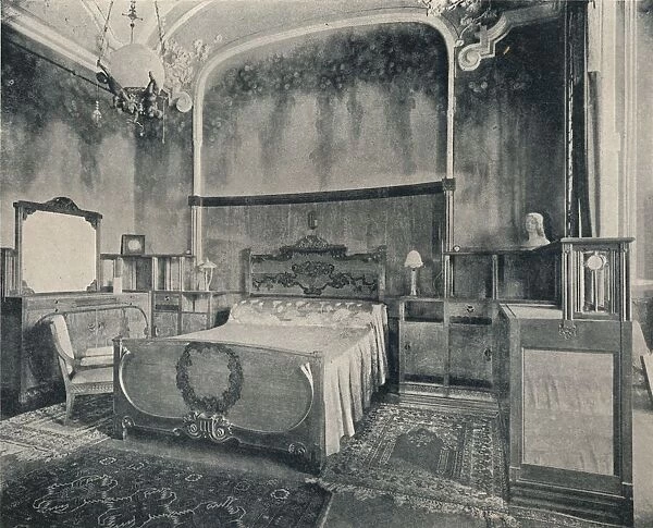 Bedroom with Furniture in Walnut and Citron Wood, 1915. Artists: Eugenio Quarti, Unknown