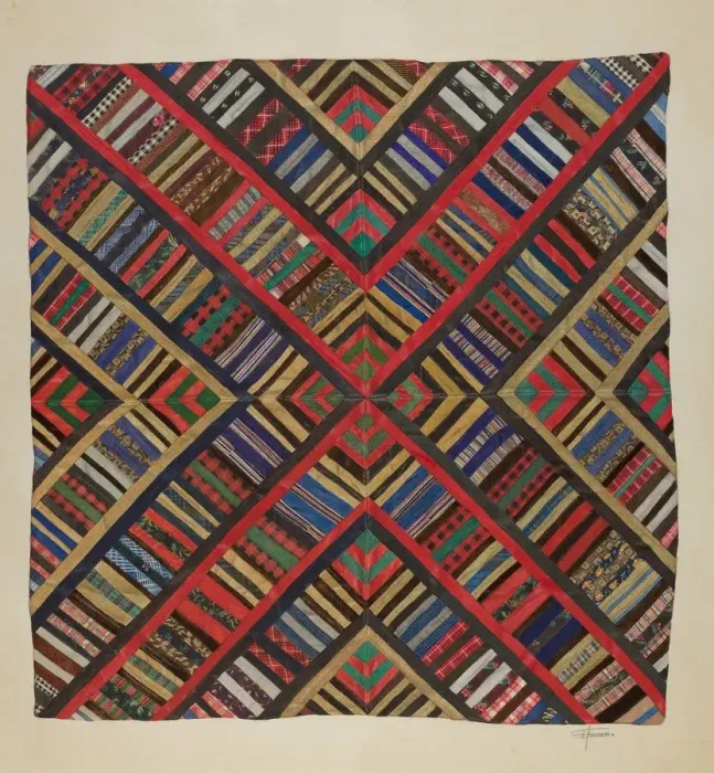 Framed Print : Bedspread, 1935 / 1942. Creator: Esther Hansen Framed Print : Bedspread, 1935 / 1942. Creator: Esther Hansen