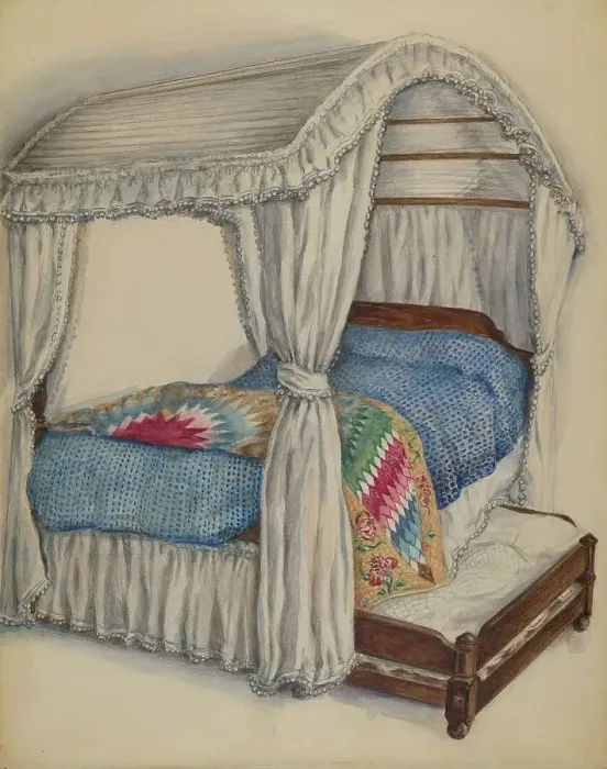 Framed Print : Bedstead, 1936. Creator: Irene Malawicz Framed Print : Bedstead, 1936. Creator: Irene Malawicz