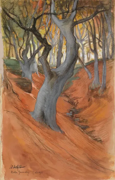 Framed Print : Beech Forest, 1901. Creator: Albert Edelfelt Framed Print : Beech Forest, 1901. Creator: Albert Edelfelt