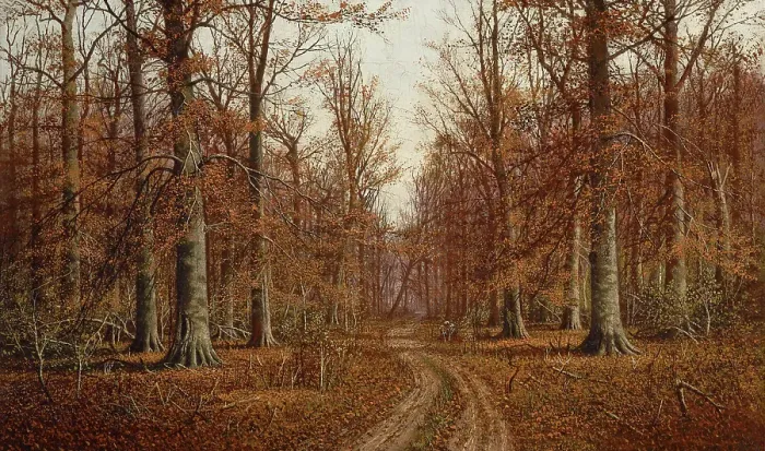 Framed Print : Beech Trees, date unknown. Creator: William M Snyder Framed Print : Beech Trees, date unknown. Creator: William M Snyder