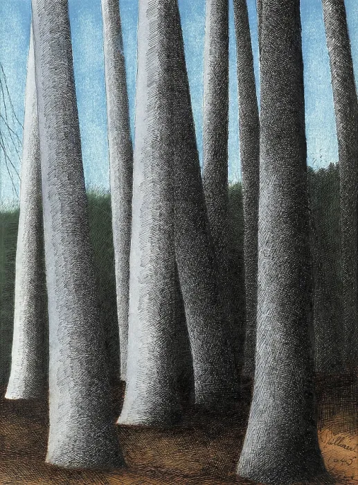 Framed Print : Beech Trees Trunks, 1945. Creator: Spilliaert, Leon (1881-1946) Framed Print : Beech Trees Trunks, 1945. Creator: Spilliaert, Leon (1881-1946)